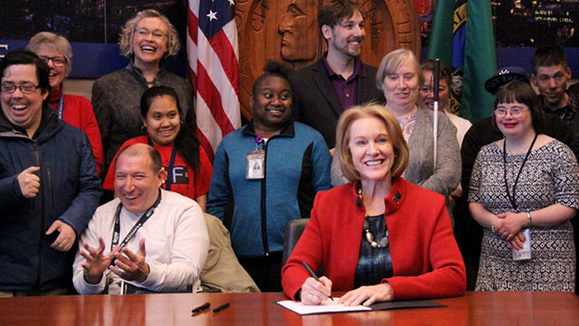 Bill banning sub-minimum wages for people with disabilities signed into law by Mayor Durkan