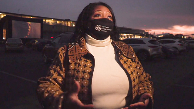 Drive-in history lesson celebrates civil rights icon & community