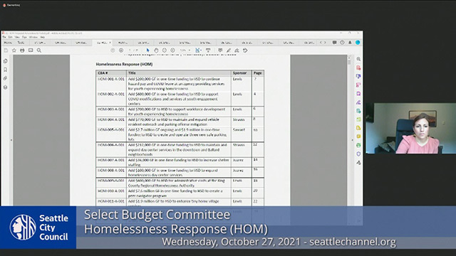 Select Budget Committee Session I 10/27/21