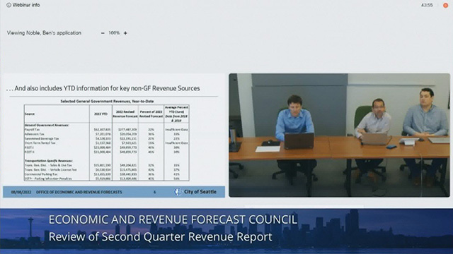 Economic and Revenue Forecast Council meeting of 8/8/22