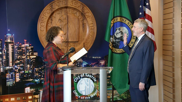 Swearing-In Ceremony CBO Director Dan Eder